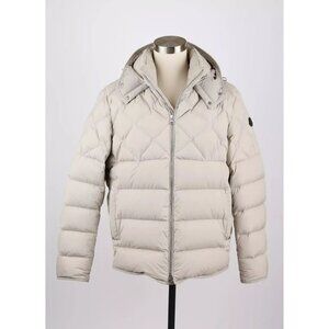 $1950 Moncler Cecaud Down Jacket w/ Removable Hood SZ 6/3XL Light Beige MINT